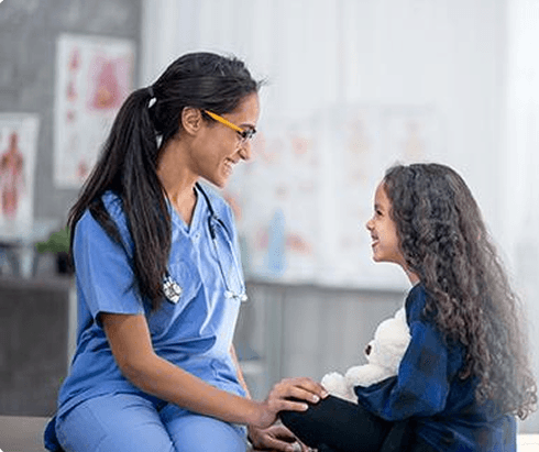 Doctor with child