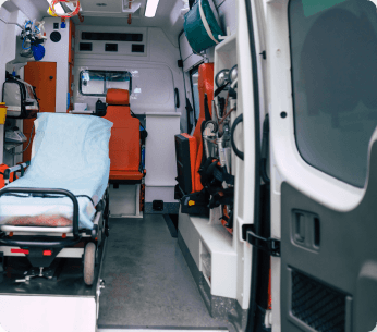 Ambulance interior view